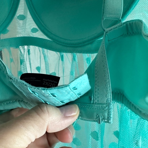 NWT Rene Rofe Teal Babydoll T-String 2 Piece Set - Picture 11 of 13